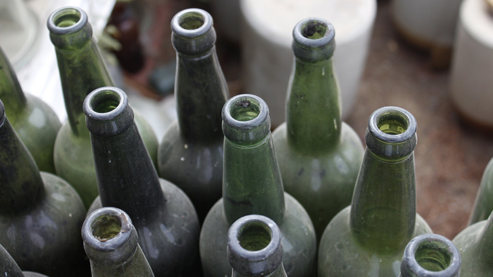 empty wine bottles