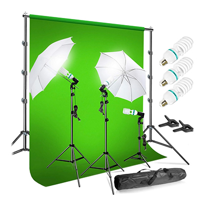 LimoStudio Chromakey Green Screen Kit